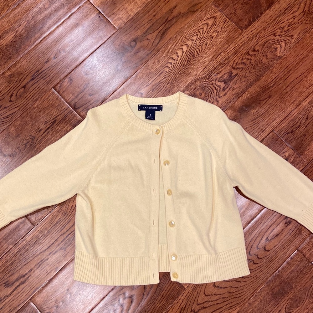 Soft Yellow toddler cardigan